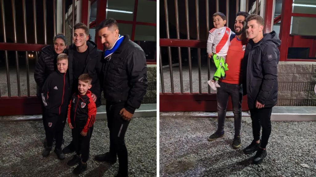 Cientos de hinchas fueron al River Camp a despedir a Julián Álvarez