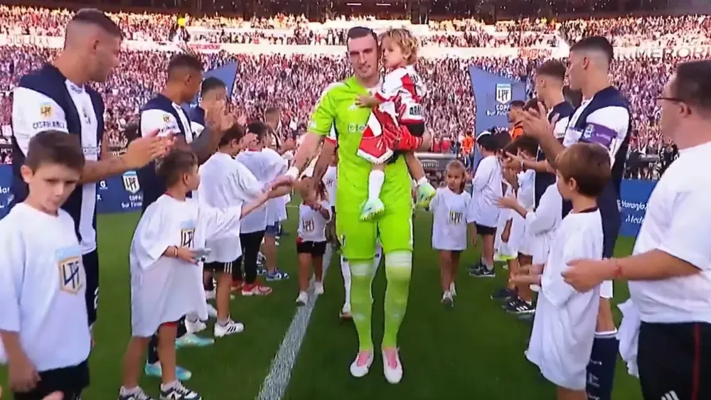 Pasillo River Gimnasia (Foto: Captura transmisión TNT)