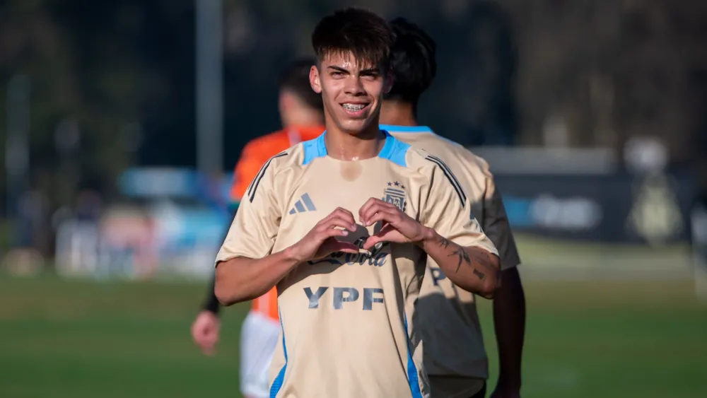 Santiago Espíndola selección Argentina Sub 17 entrenamiento