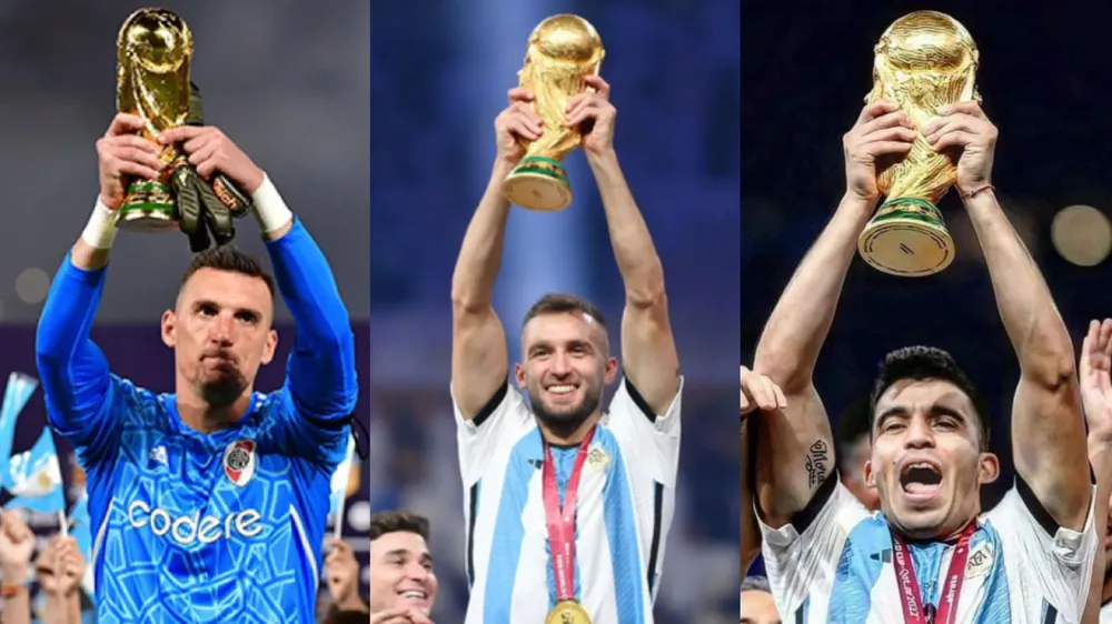 Armani Pezzella Acuña campeones mundo Argentina Qatar River