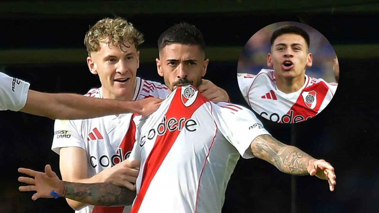 Manuel Lanzini festejo gol Echeverri mensaje redes River