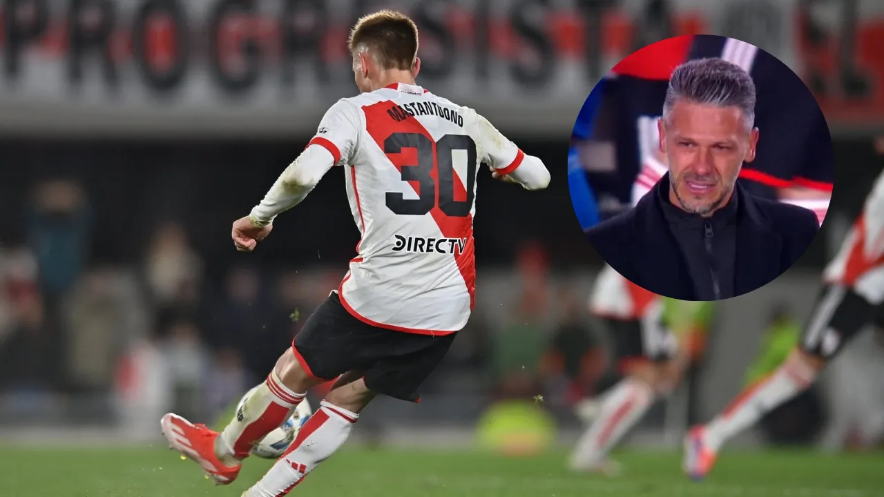 Emoción Martín Demichelis gol Franco Mastantuono River  (Foto: River Plate)