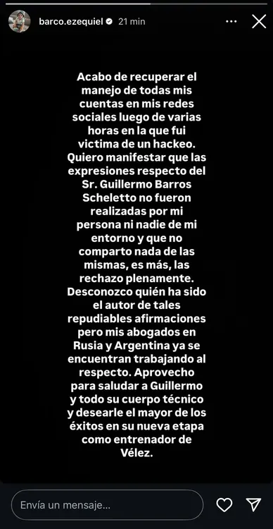 Historia Esequiel Barco