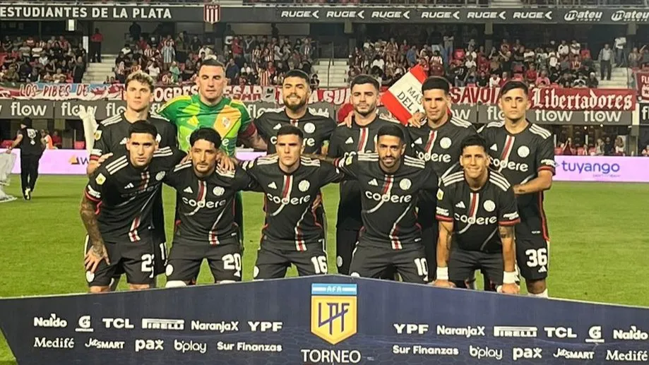 Formación River Estudiantes La Plata (Foto: Liga Profesional)