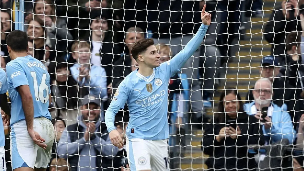 Julián Álvarez Manchester City gol 2024 (Foto: Getty)