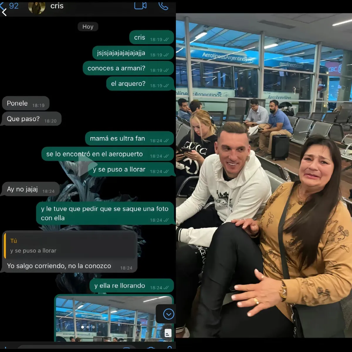 Secuencia Armani aeropuerto