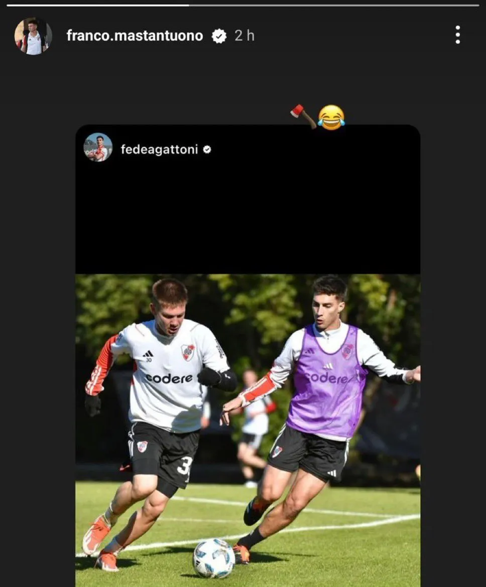 Historia Franco Mastantuono Federico Gattoni entrenamientos River Historia Franco Mastantuono Federico Gattoni entrenamientos River