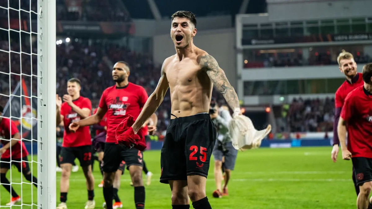 Exequiel Palacios semifinal Bayer Leverkusen Europa League (Foto: Getty)