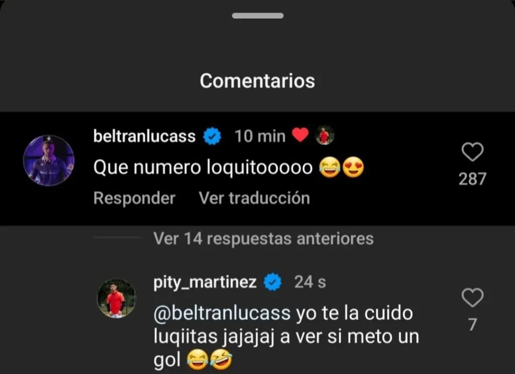 La reacción de Beltrán en redes al ver que Pity Martínez usará su número