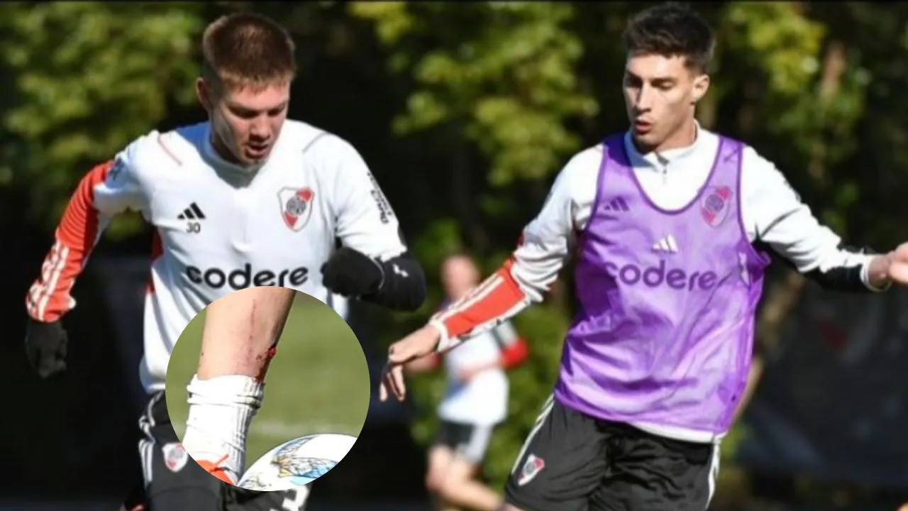 El corte de Gattoni a Mastantuono River entrenamiento (Fotos: River Plate)