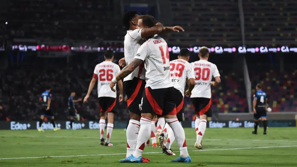 Festejo gol River González Pirez Borja equipo Ciudad Bolívar Copa Argentina (Foto: Getty Images)