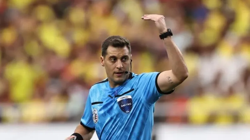 Gustavo Tejera árbitro River Sudamericana (Foto: ESPN)