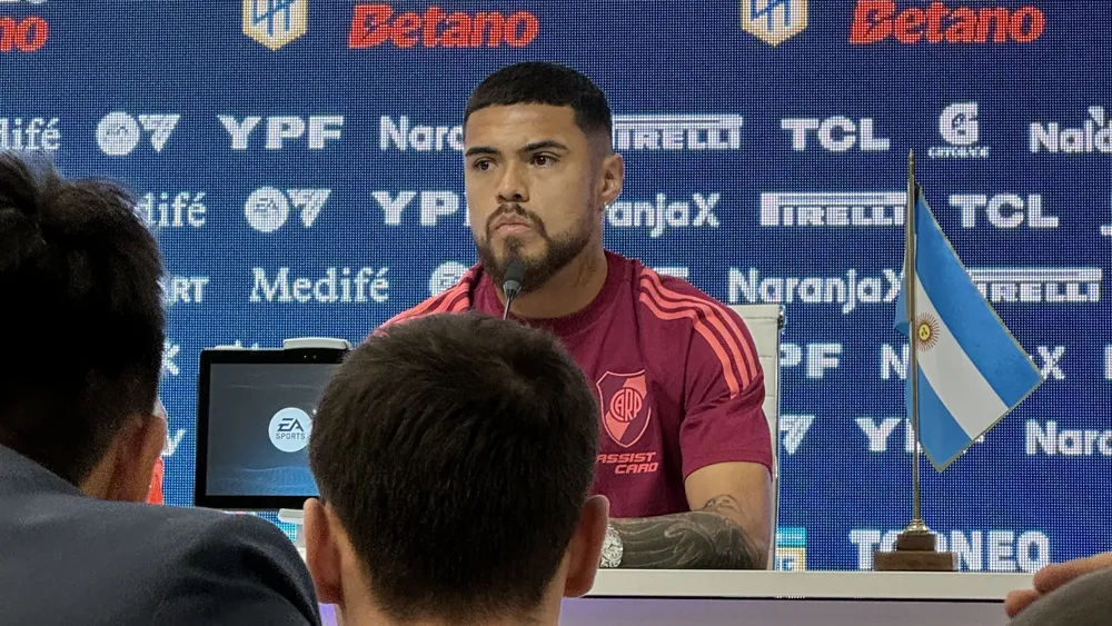 Paulo Díaz conferencia prensa River Boca (Foto: Matías Ledesma)