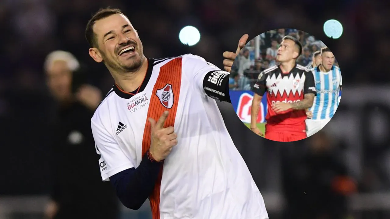 Rodrigo Mora aopyo Esequiel Barco penal errado River