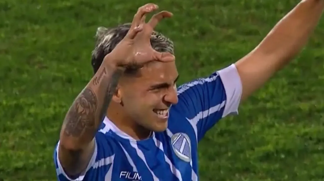 Hernán López Muñoz Godoy Cruz festejo gol Boca (Foto: Transmisión ESPN Premium)