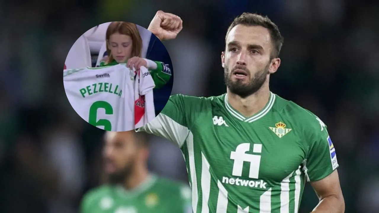 Germán Pezzella Real Betis gesto fanática River