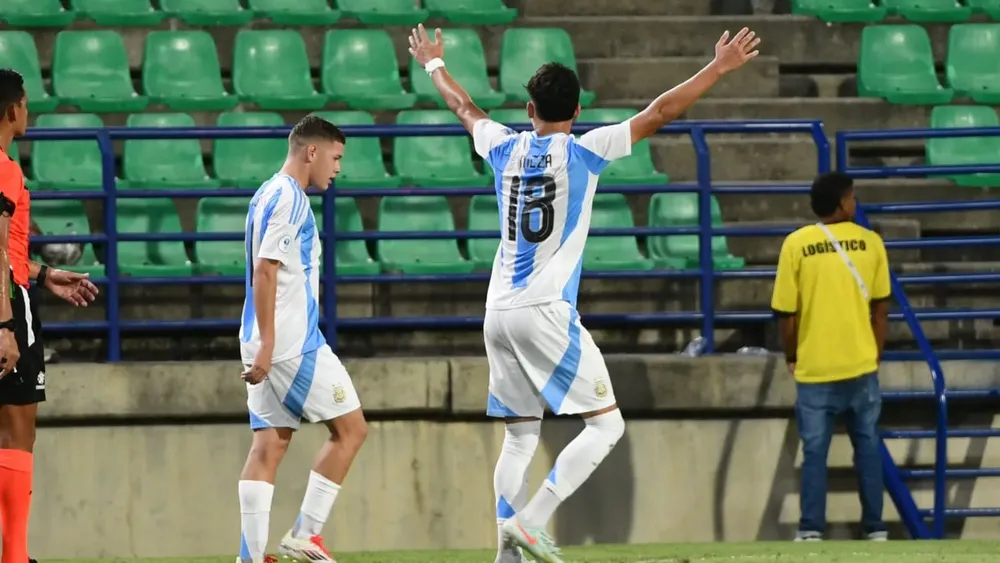 Festejo gol Juan Cruz Meza Selección Argentina (Foto: selección Argentina)