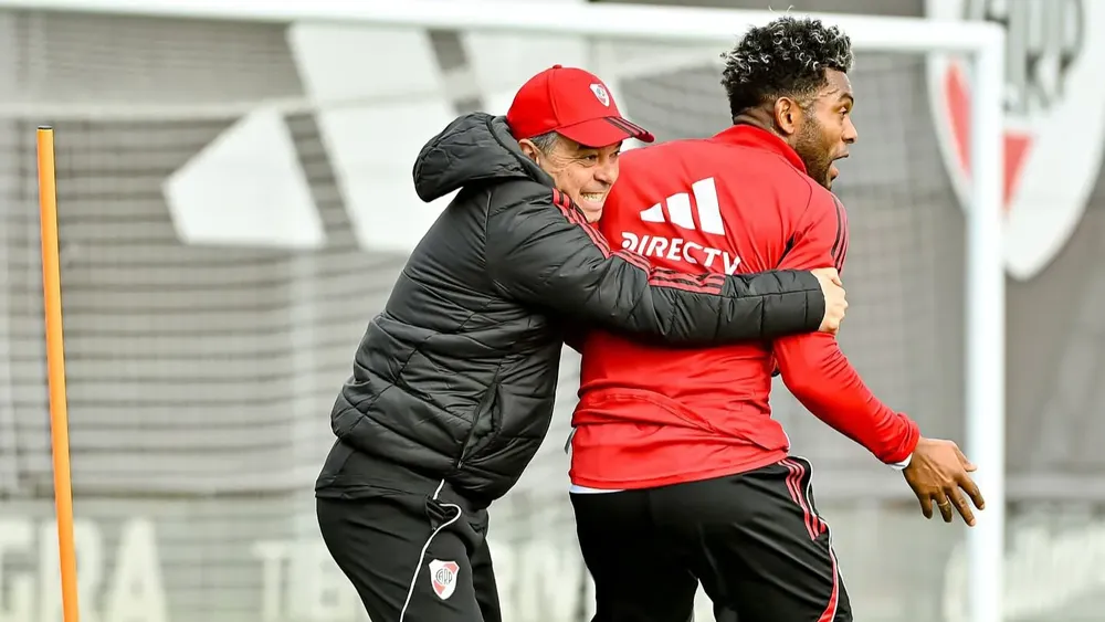 Miguel Borja Gallardo entrenamiento River  (Foto: River Plate)