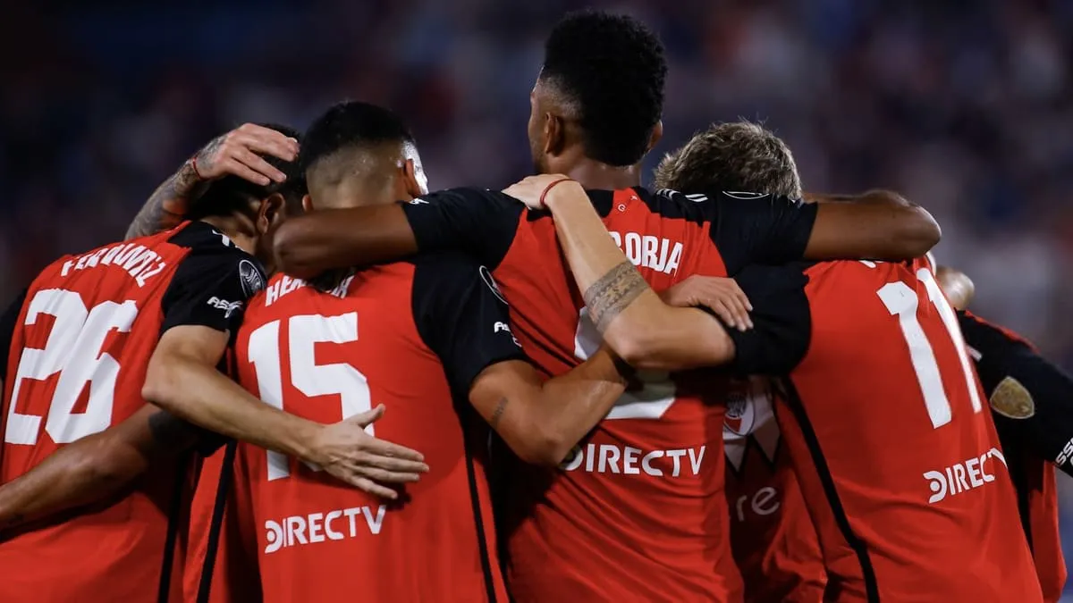 Festejo jugadores River Nacional Libertadores 2024 (Foto: Getty)