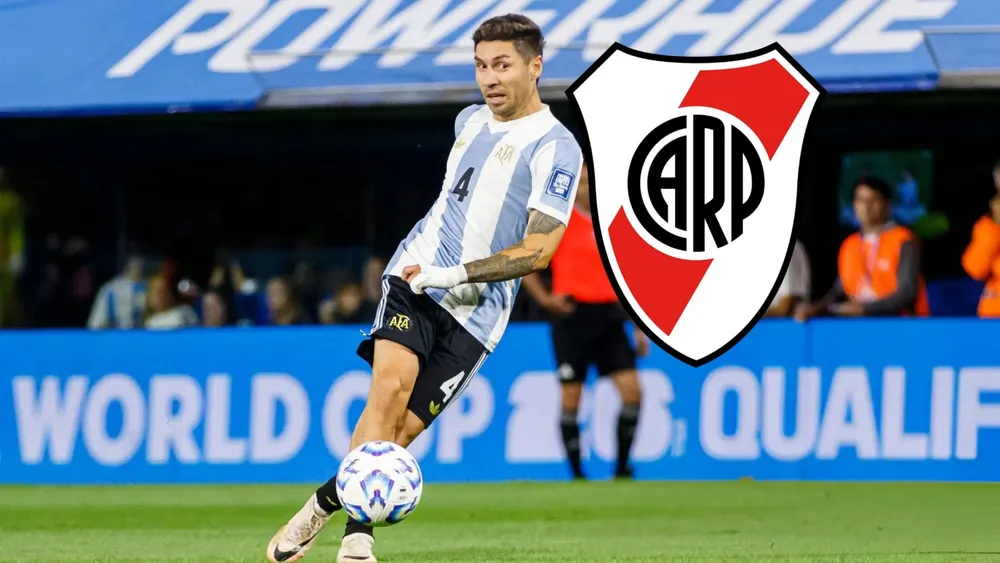Gonzalo Montiel Argentina River escudo (Foto original: Getty Images)