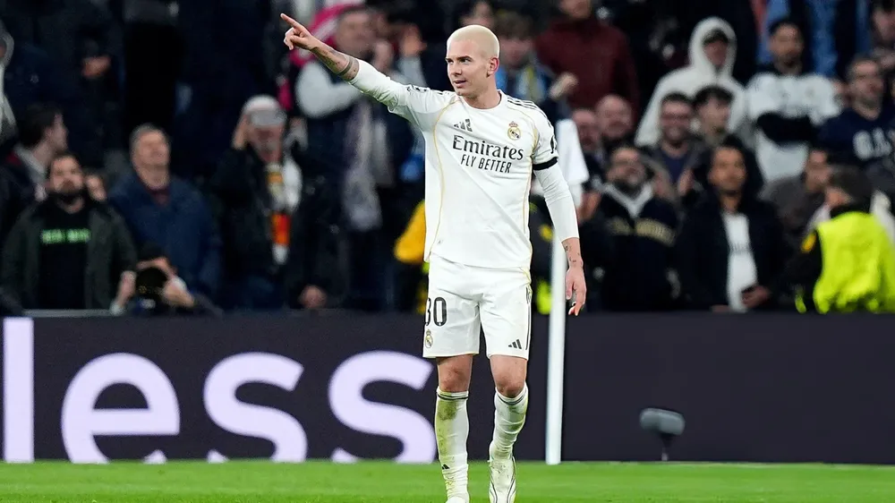 Franco Mastantuono Real Madrid festejo gol