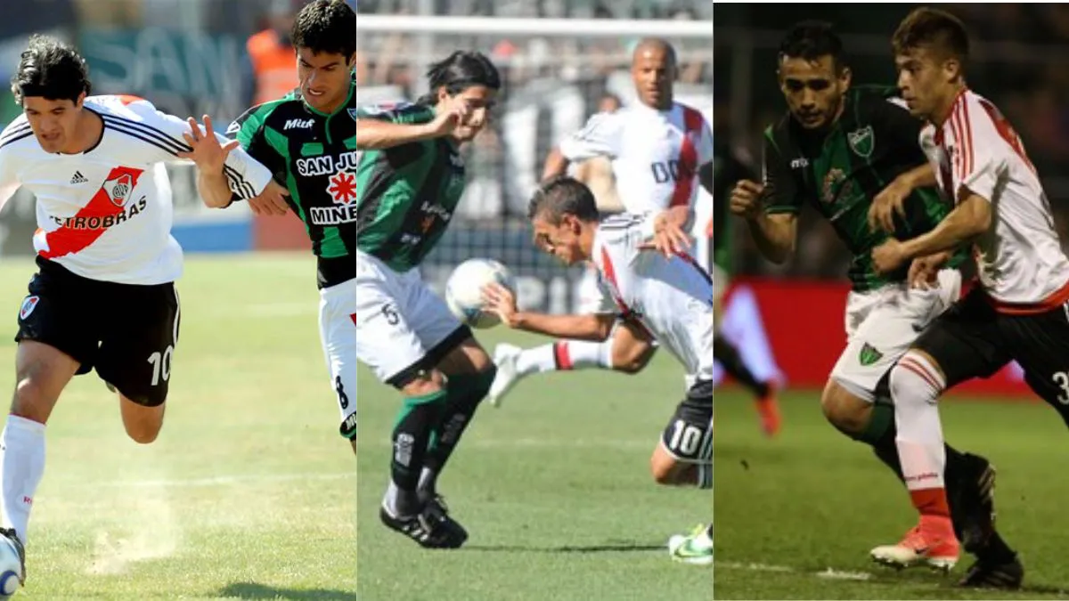 Antecedentes las visitas de River a San Martín de San Juan