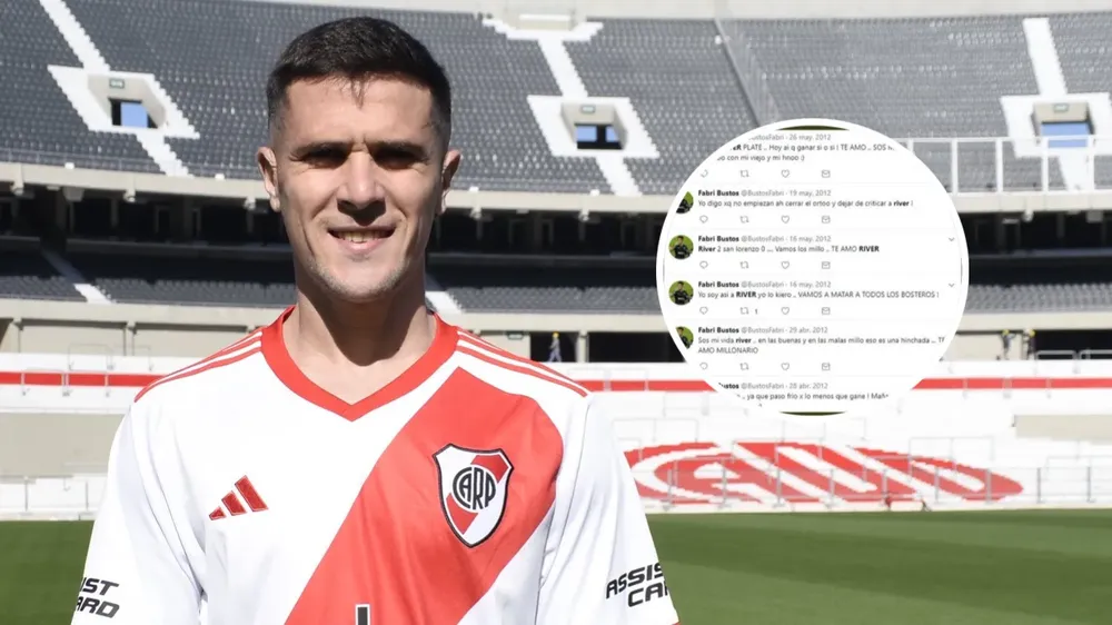 Fabricio Bustos tweets hincha River