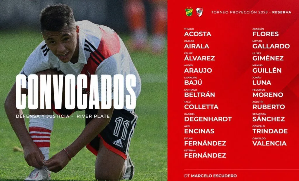 La Reserva de River busca recuperarse ante Defensa y Justicia: La previa