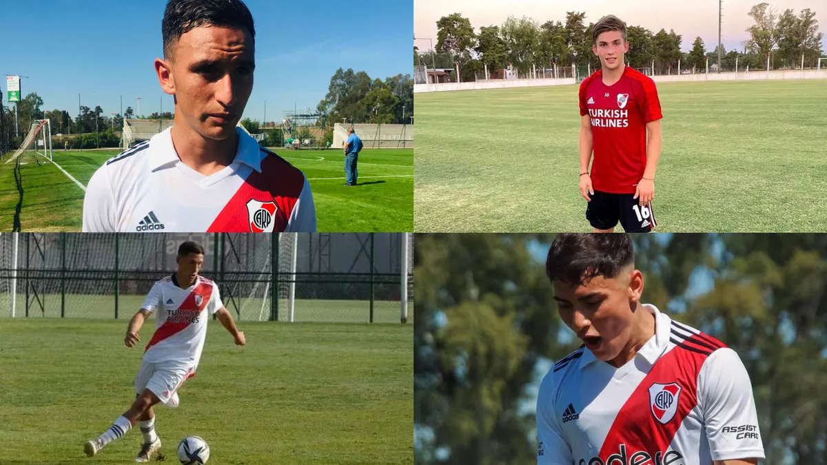 Fotos juveniles River Federico Moreno Tiago Andino Tomás Llovet Franco Jano Soria (Fotos: @andinotiago y @jano.franco)