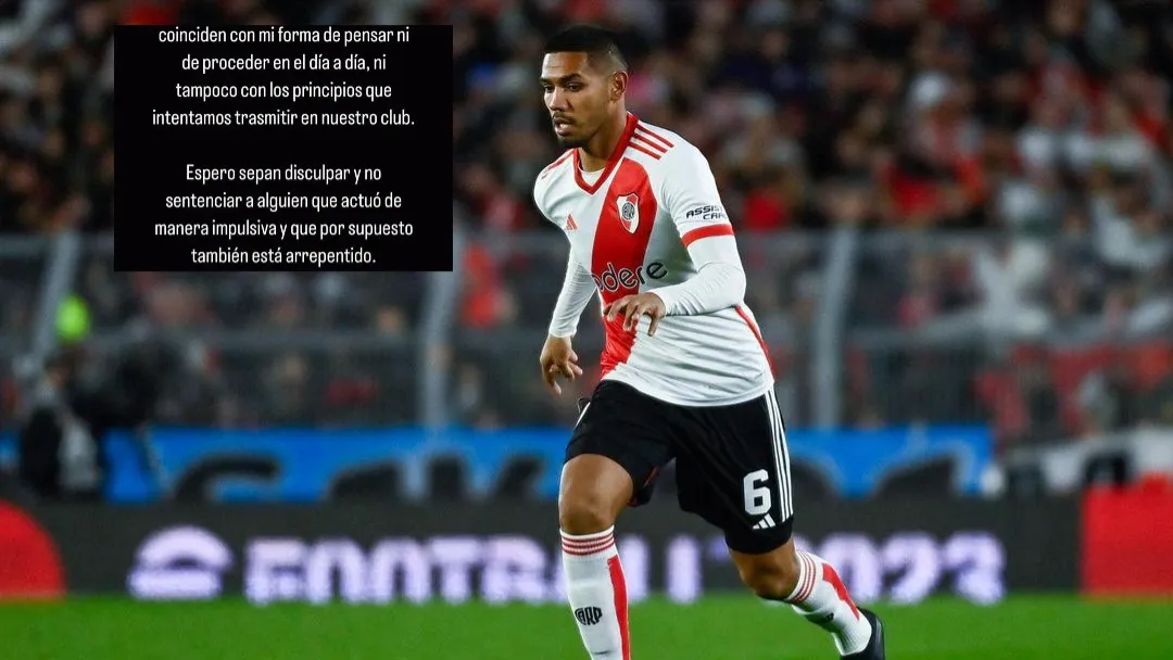 Mensaje David Martínez redes sociales disculpas River