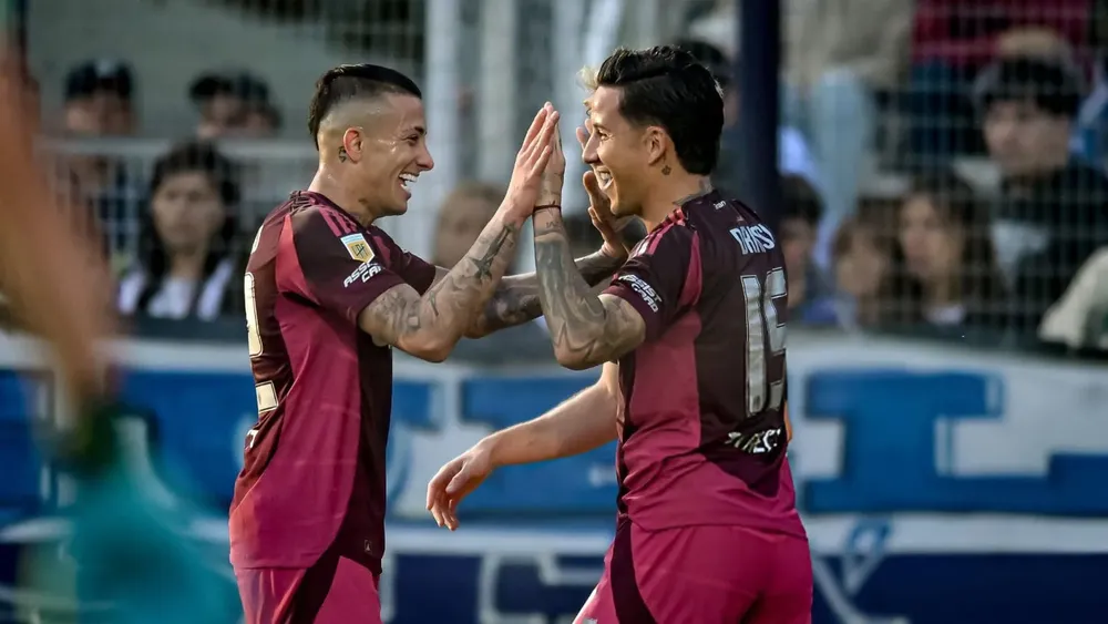 Festejo gol equipo River formación Driussi Castaño (Foto: Getty Images)