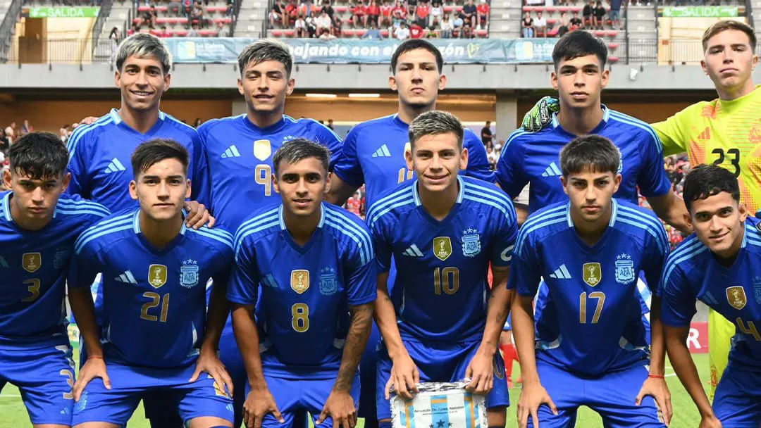 Formación selección Argentina Chile Subiabre Martinet Sub 20 (Foto: Selección Argentina)