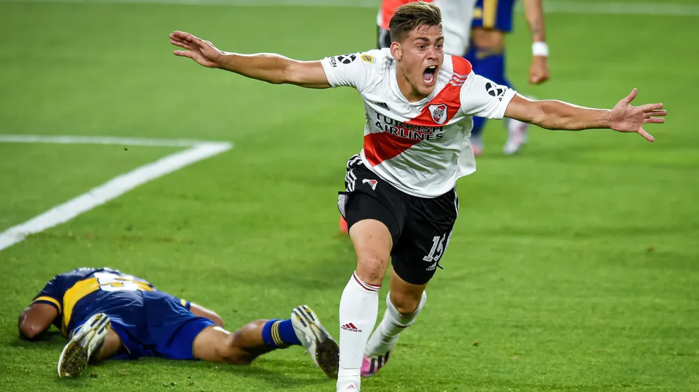 Federico Girotti festejo gol River Boca Superclásico (Foto: X)