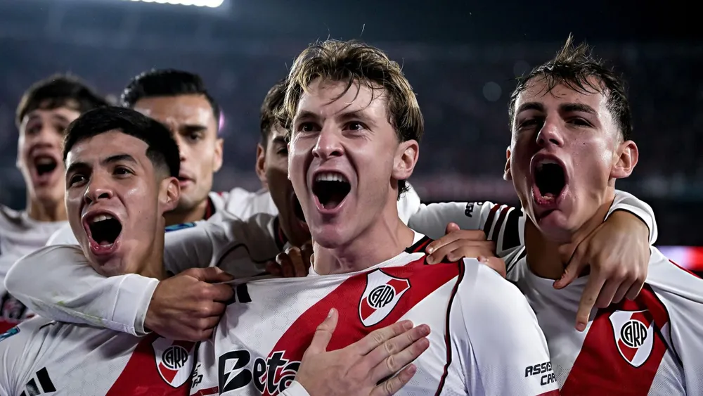 Festejo gol River Colidio equipo  (Foto: Getty Images)