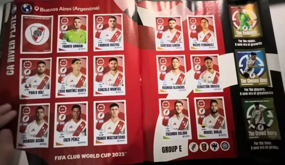 Álbum figuritas River Plate Mundial Clubes Panini