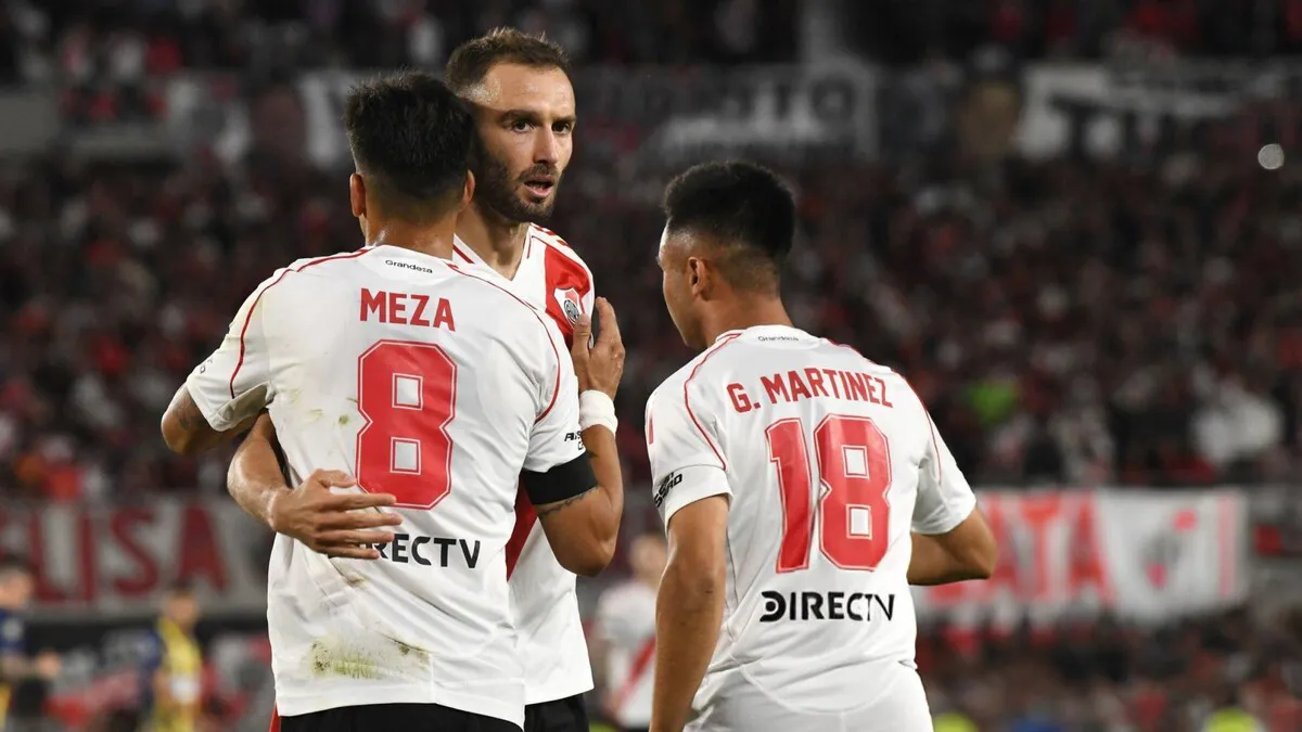 Festejo gol RIver Rosario Central 2024 (Foto: Getty Images)