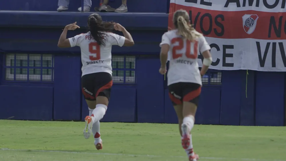 Festejo gol Mercedes Bebo Pereyra River Boca Superclásico (Foto: River Plate)