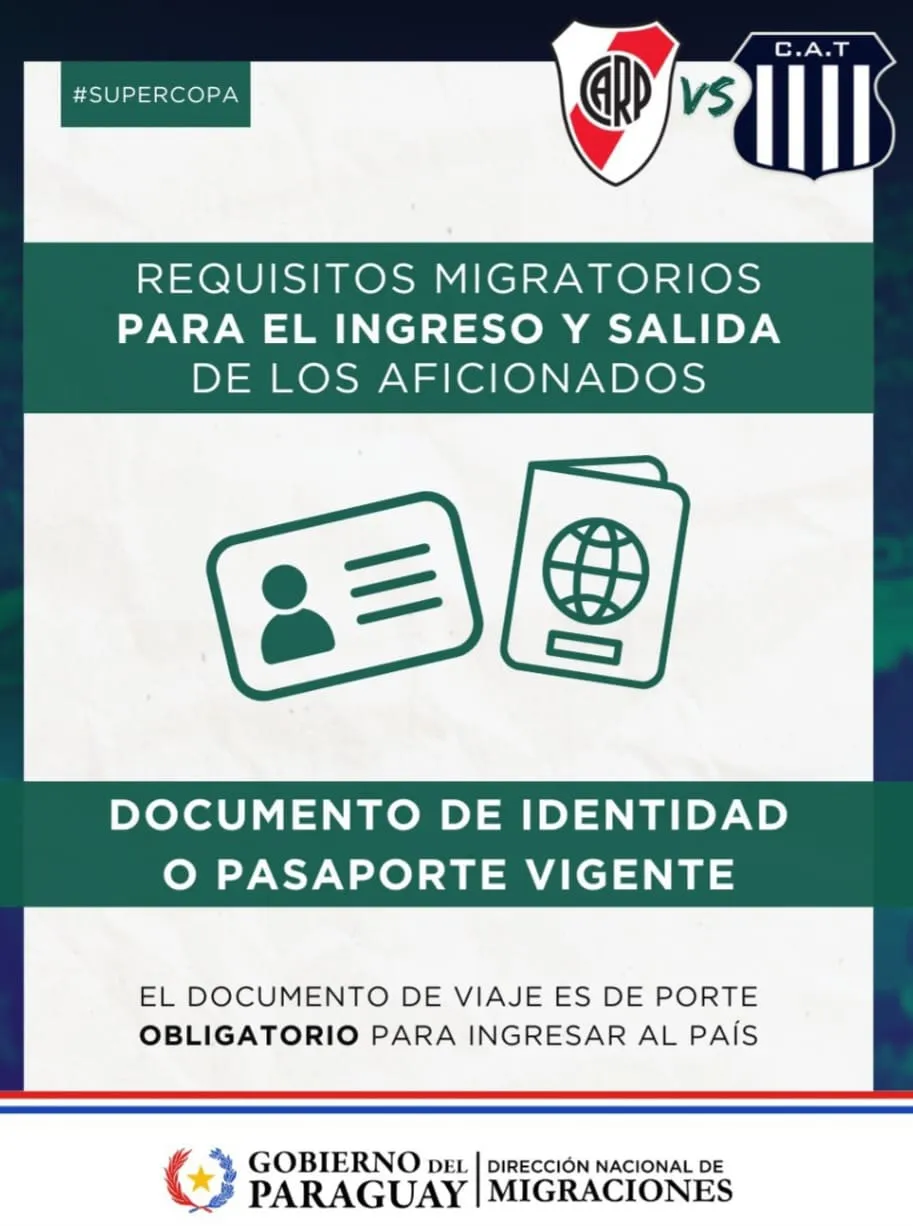 Requisitos entrada país Paraguay Argentina