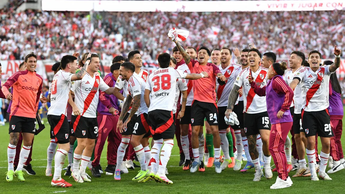 Festejo jugadores River Boca 2025 (Foto: River Plate)