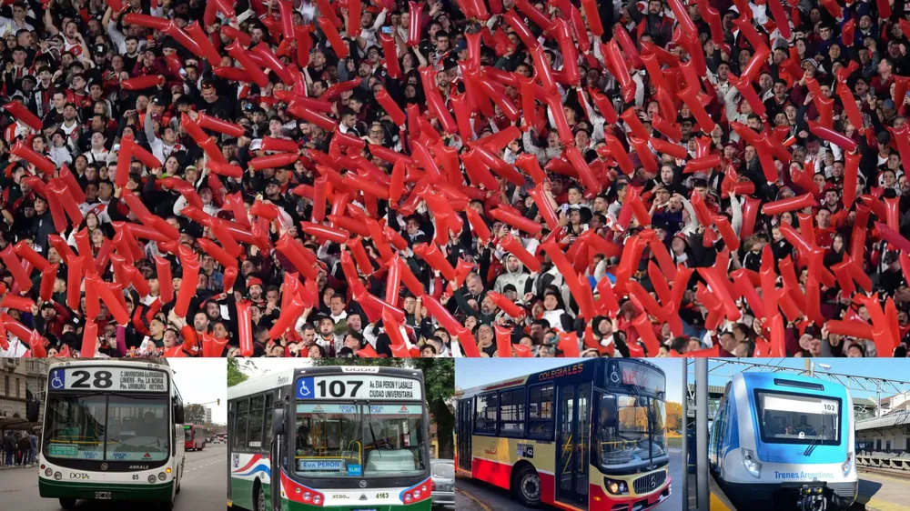 Paro transporte colectivos River hinchas Monumental 