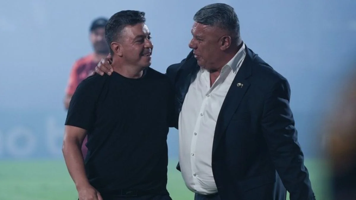 Claudio Chiqui Tapia y Marcelo Gallardo.