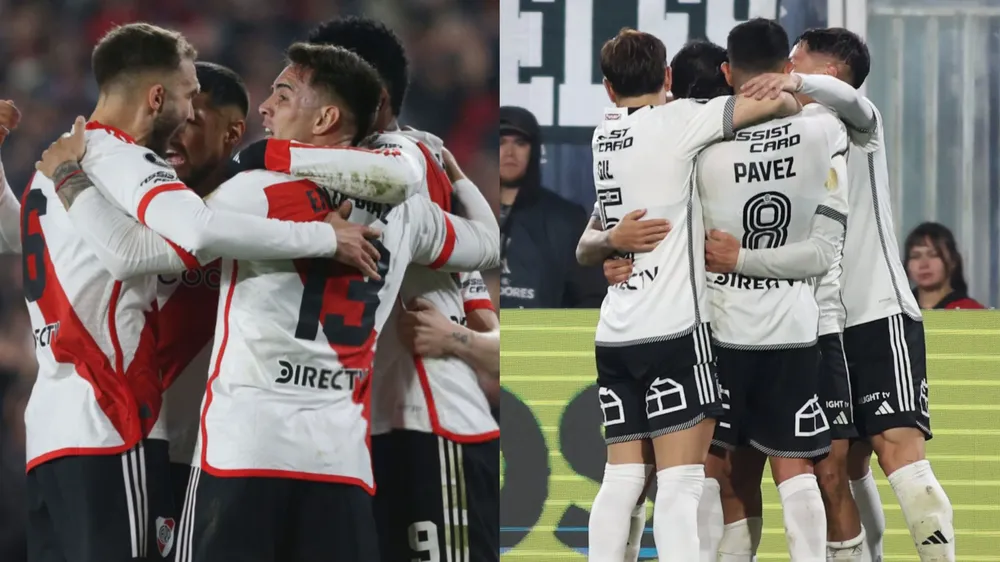 Equipos River Colo-Colo Copa Libertadores festejo gol
